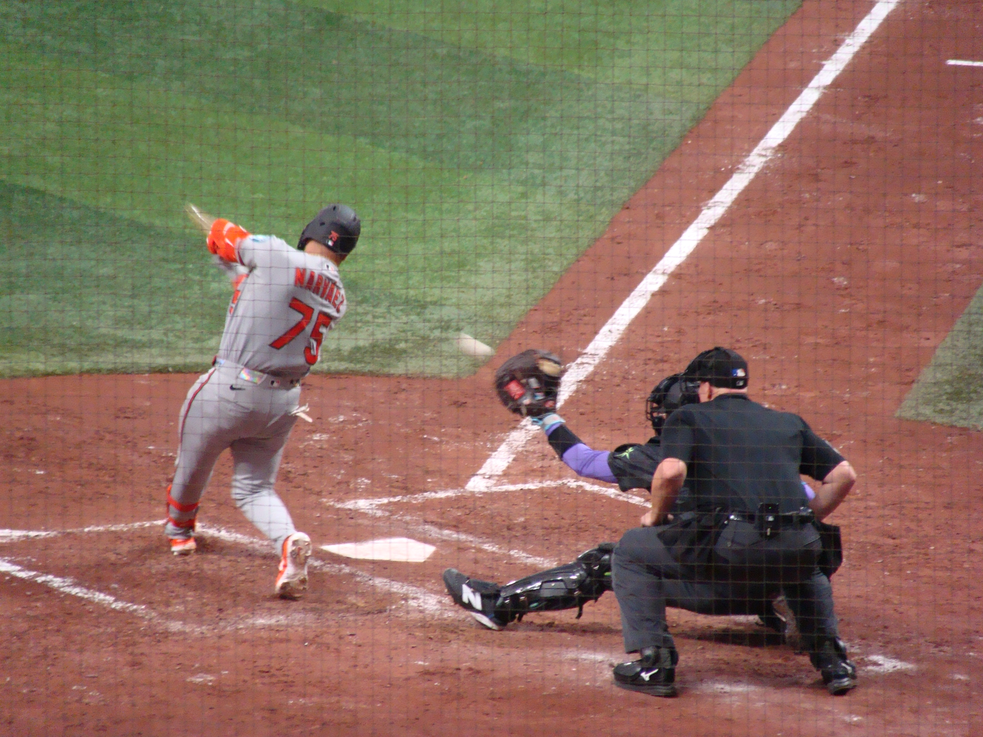 Rays vs Orioles Swing and a Miss